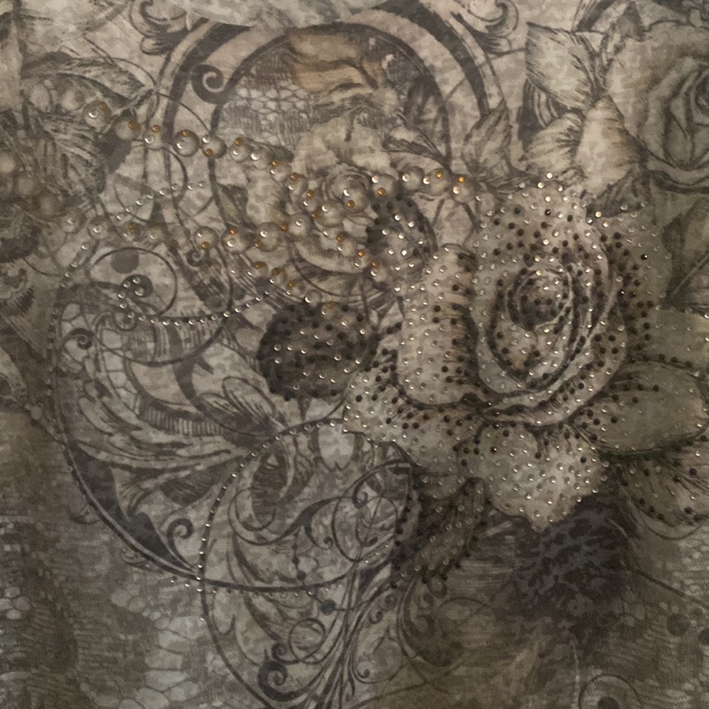 Cache Rhinestone, Embellished, Rose Pattern, Flow… - image 2